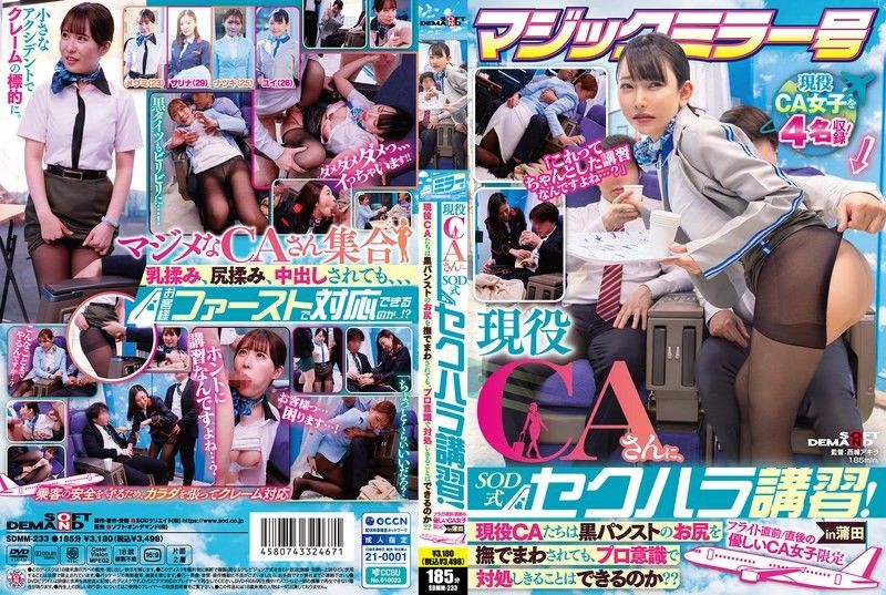 マジックミラー号 現役CAさんに、SOD式セクハラ講習！現役CAたちは黒パンストのお尻を撫でまわされても、プロ意識で対処しきることはできるのか？？フライト直前/直後の優しいCA女子限定in蒲田